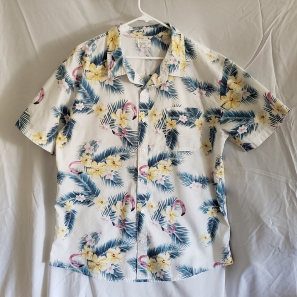 Walker Refinery men’s hawaiian button down shirt M L86-35